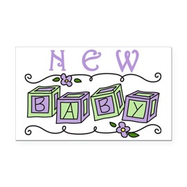 CafePress New Baby Rectangle Car Bumper Magnet
