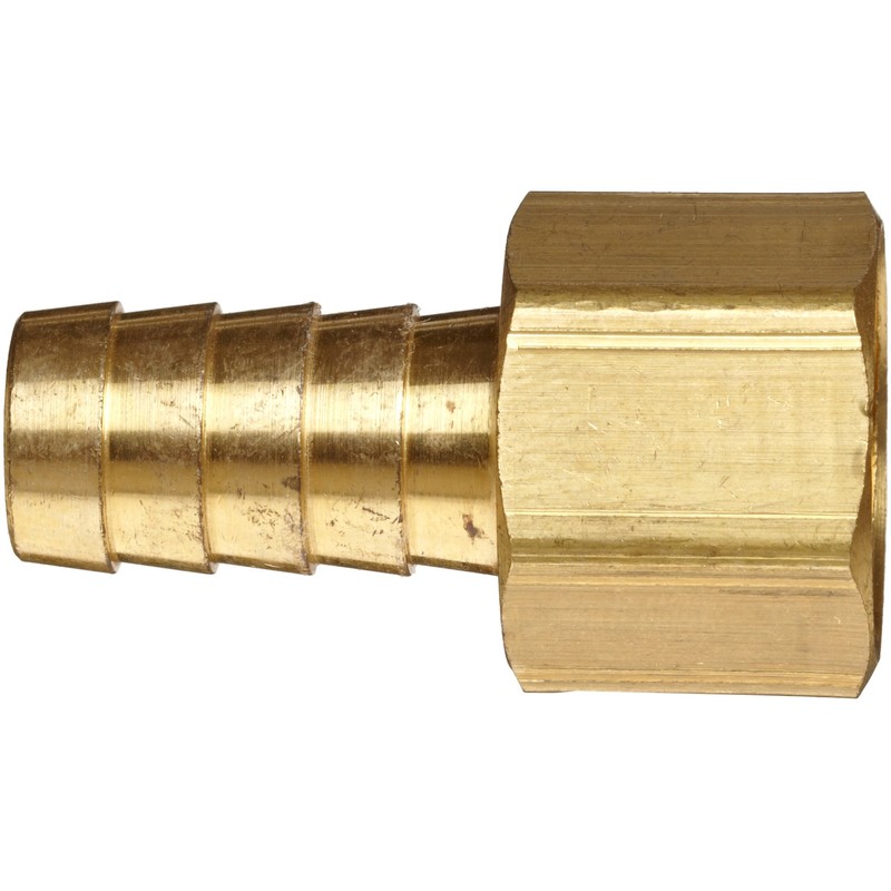Anderson Metals 57002-0804 Brass Hose Fitting, Connector, 1/2" Barb x