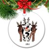 Cute Cow Ornament, Farm Animal Christmas Tree Decoration, Funny Cow