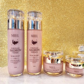 Miel Pure Field Salmon Toner Essence Eye Cream Nutrition Cream PDRN Gift Set 4 Piece Set + Mist + Sample / 미엘 퓨어 필드 연어토너 에센스 아이크림 영양크림 PDRN기프트세트 4종세트+미스트+샘플
