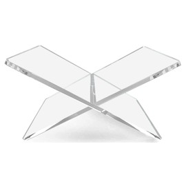 Hopysgiien Clear Acrylic Book Stand - Acrylic Open Book Display Stand Reading Acrylic Book Holder for Open and Closed Books, Bible, Cookbook, Magazines, Textbooks, Recipe Holder Picture Display