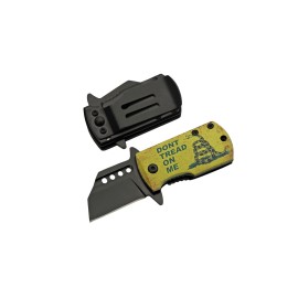 Unbranded Don't Tread Money Clip Folding Knife 3.75" Stainless Steel Blade