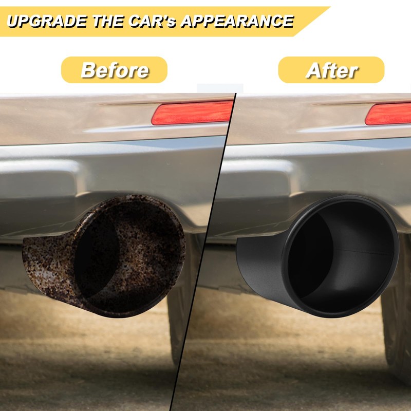 Vurkcy 3 inch Inlet Exhaust Tip, 6" Outlet 15" Overall