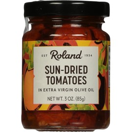 Roland Foods Sun Dried Tomatoes in Extra Virgin Olive Oil, 3 Ounce Jar, Pack of 4