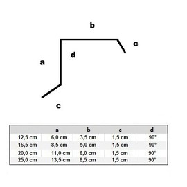 Aluminium Roof Edge Sheeting, Gable End Sheet, Roof Angle, 0.8 mm