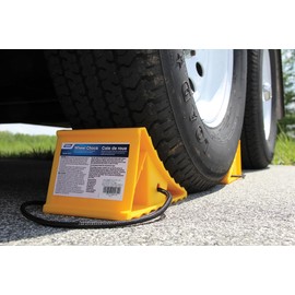 Camco 44432 Calzo para Rueda sin Cuerda, calzo de Rueda con Cuerda, Amarillo, 1 Paquete