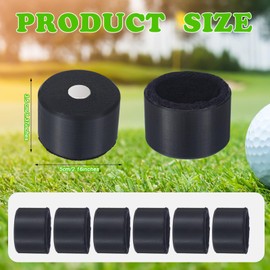 Zhehao 6 Pcs Magnetic 3D Printed Golf Ball Washer Golf Cleaner Tool for Cleaning Ball Suitable Accessories Ideal for Club Courses Pros(Black)