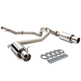 DNA MOTORING CBE-HT07V6 Stainless Steel Cat Back Exhaust System [Compatible with 07-08 Tiburon 2.7L V6]