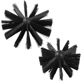 Cepillos de lavado de chimenea, suministros de limpieza de chimenea, 5.9 pulgadas y 3.9 pulgadas, cabezales de cepillo para polvo de rosca de tornillo 5/16, kit de limpiador de ventilación