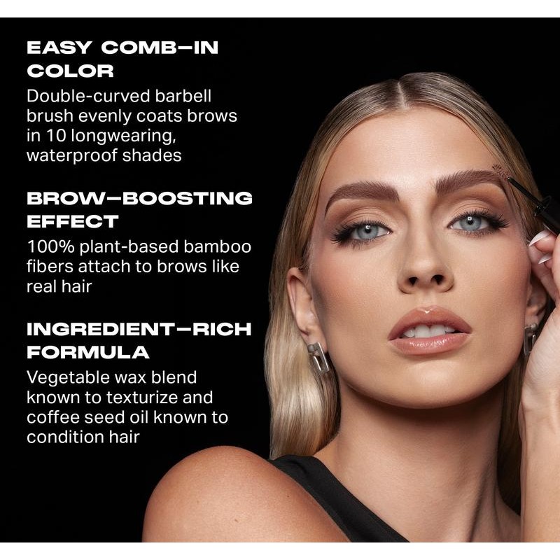 Morphe Brow Tease Fiber-Infused Volumizing Mousse, Eyebrow Tint - Shade: