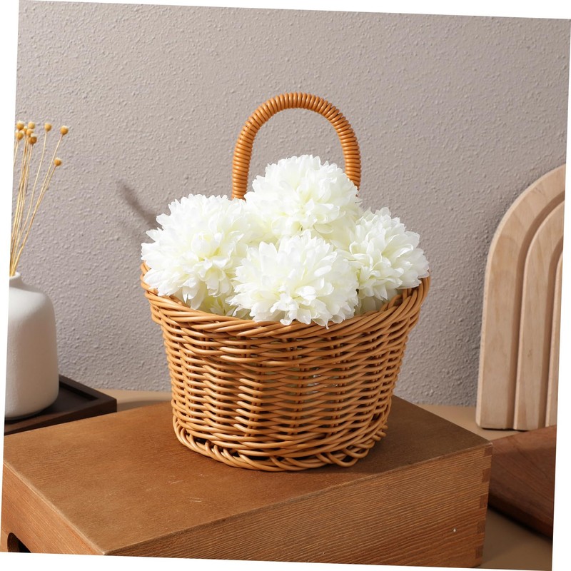 ULTECHNOVO 2Pcs Wall Hanging Flower Baskets Woven Storage Baskets for