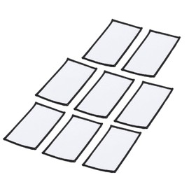 sourcing map 16pcs Sublimation Patch Blank, 3.15"x1.97" Fabric Iron-on Blank Heat Transfer Repair Patch for DIY Crafts Caps Clothes Shoes Bags Uniforms, White