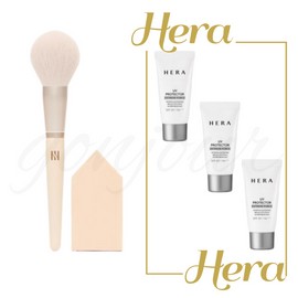 Hera Powder Brush Puff + Hera Extreme Force Leisure Sports Sun Cream 45ml (3 pieces of 15ml) Set / 헤라 파우더 브러쉬퍼프+헤라 익스트림포스 레포츠 선크림 45ml (15ml 3개) 구성 세트