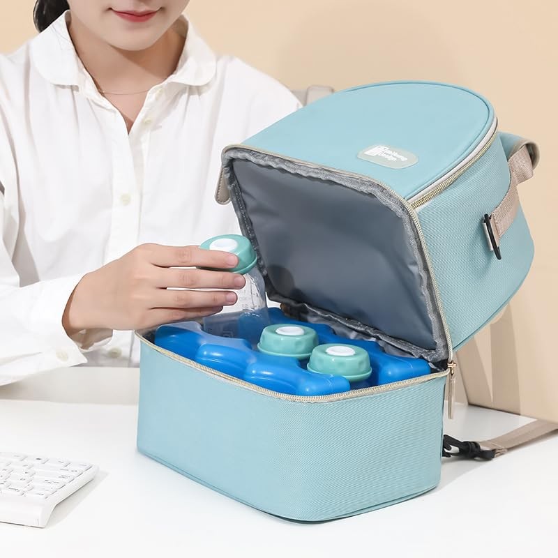 ZONADA Insulated Double Layer Breast Milk Cooler Bag - Versatile
