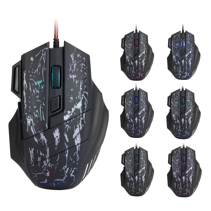 VBESTLIFE Game Mouse, 7 Tasten USB Wired Optical Game Gaming