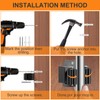 Garage Hooks, Mop and Broom Holder Wall Mounted, Stainless Steel