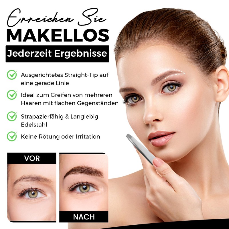 Tweezers 9.5 cm, straight, rust-proof