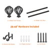YunNephele 1 inch Adjustable Curtain Rod 28-48 inch, Metal Single