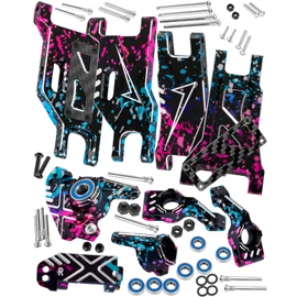RCMYou RC Upgrades Parts for 1/10 Slash 2WD,Slash 2WD VXL,Aluminum Suspension Arms & Caster Block & Steering Blocks & Rear Stub Axle Carriers.Colorful