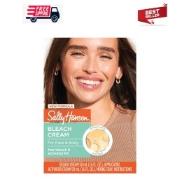 Sally Hansen Extra Strength Face & Body Creme Hair Bleach, 4.8 oz Complete Kit
