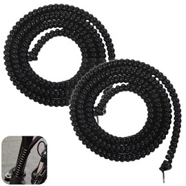 Pack of 2 96 cm Scooter Cable Protection Spiral Cable Tube Cable Spiral Cable Protection Hose Flexible Spiral Hose Cable Organisation E-Scooter Accessories (Black)
