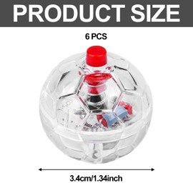 Leikurvo Pack of 6 Cat Toy Ghost Hunting Movement Balls, Cat Ball with LED Light, Flashing Cat Ball Movement Balls, Pet Toy, Interactive Kitten Ball Toy, Paranormal Equipment