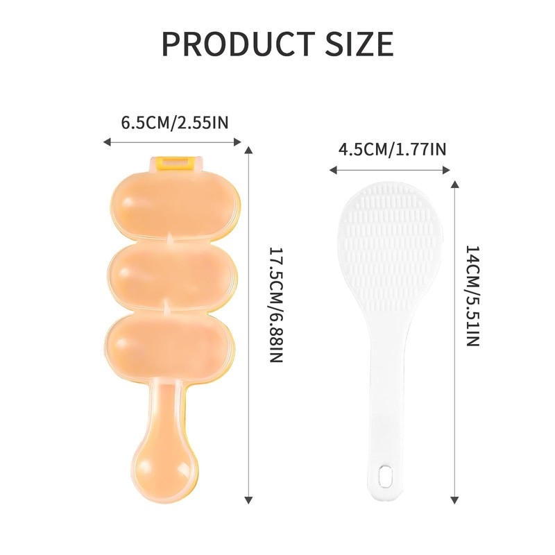 Rice Ball Mold, 2 PCS Mold Scoop Non-Stick DIY Shaper
