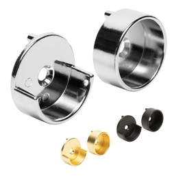 B&B Hardware Extra Pair Round Closet Rod End Support-Wardrobe Bracket Metal Rod Holder - Durable End Support - Heavy-Duty Closet Pole Holder - Upgrade Your Closet with Chrome Plated End Support 1Pair