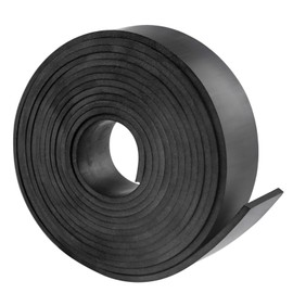 DGSL Neoprene Rubber Strips 1" W x 1/8" T x 10' L, Solid Rubber Sheets, Rolls & Strips Use for Gaskets DIY Material, Pads, Crafts, Weather Stripping, Flooring, Black
