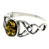 Silver Amber Jewellery - 925 Sterling Silver and Green Baltic