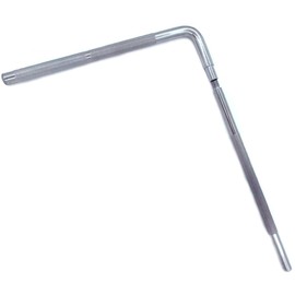 TUOREN Cowbell Mounting Extension Bracket - L-Shaped Metal Rod for Percussion - Expansion Stand Arm Holder Clamp - Percussion Mount Accessories, Silver