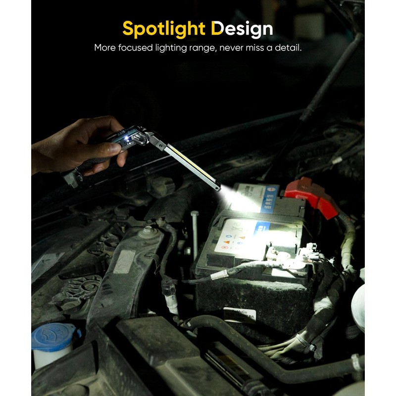 HOTLIGH Magnetic Work Light - 4000mAh Rechargeable Work Light with