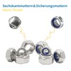 WZHUIDA 430 Pieces Self-Locking Nuts and Hex Nuts Assortment, Stainless