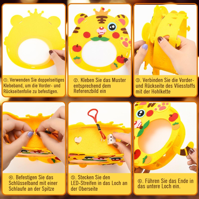 Lantern Craft Set for Children, 4 Pieces, Lantern St Martin