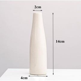 Small White Ceramic Flower Vase Decorative Floral Vase Home Centerpiece for Wedding Living Room Kitchen Office Decor