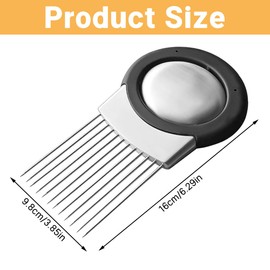 Stainless Steel Onion Cutter Holder, Onion Cutter Stainless Steel Onion Cutter Holder, Food Slice Assistant for Cutting Tomato Onion Cutting Aid