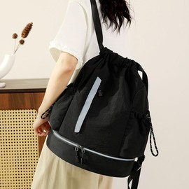 Drawstring Bag | Waterproof Sports Backpack,Basketball Shoulder Bag Large Capacity for Picnic Fitness Camping, Portable Backpacking Sackpack