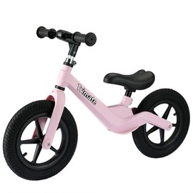 Trimate Toddler Balance Bike, Pink - No Pedal Sport Bike for 3-5 Year Olds, 12" Inflated Tire, for Boys and Girls with Inseam 16" - 21"