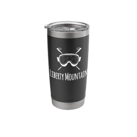 Liberty Mountain Skier Skiing Rustic Ski Goggles Slalom Stainless Steel Insulated Tumbler