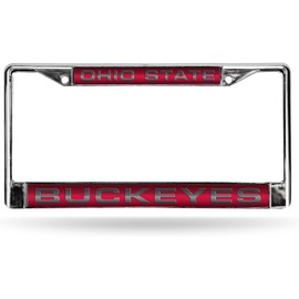 Rico Ohio State Buckeyes Chrome Metal License Plate Frame Holder