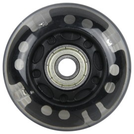 LED Inline Wheels 64mm 82a Skate Rollerblade Ripstik Luggage Light UP 2-Pack w/ Bearings
