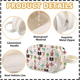 Cryptozoology Clear Makeup Bag Cryptid Gift Creatures Monster Gift Moth Man Travel Toiletry Bag Organizer Pouch Cosmetic Bag (Monster mt ca)