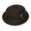 Brown Unisex Superb Foldable Pork Pie Trilby Hat with Matching