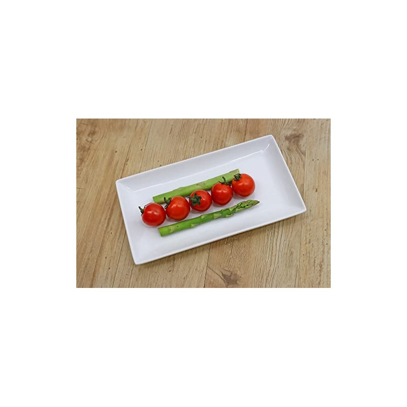 Castle Enterprise Chefs Buy Ripi Durable Dinnerware, Oblong Plate, White,