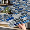 Marble Pattern Wall Sticker, 12/24/48pcs Self Adhesive Peel & Stick
