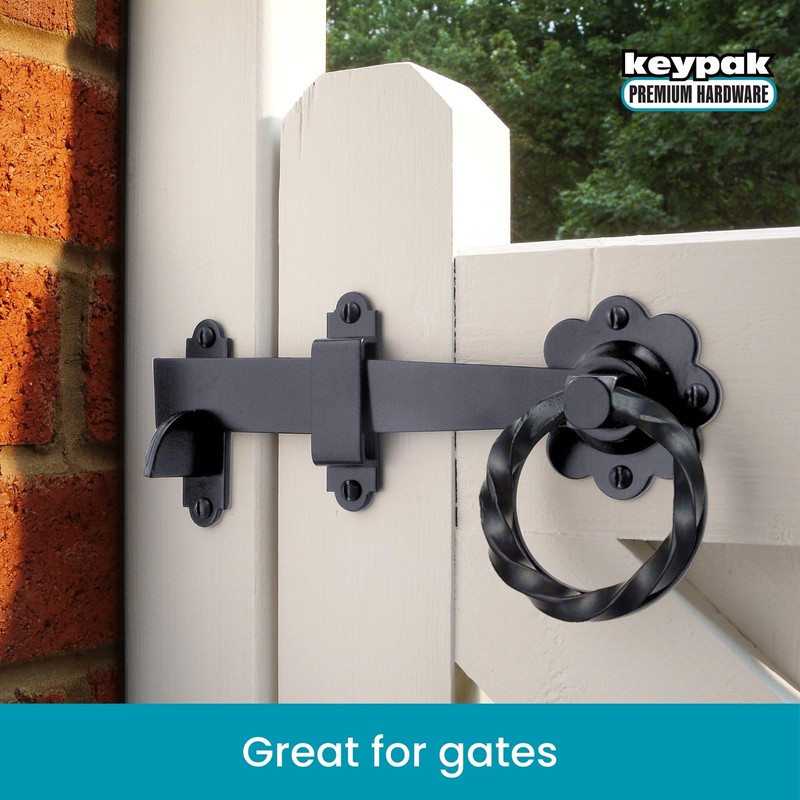 Keypak Twisted Ring Gate Latch for Wooden Garden & Shed