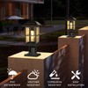 Diyel Solar Outdoor Post Light Fixture, Dusk to Dawn Exterior