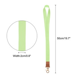 PATIKIL Neck Lanyard, 1 Set Long ID Badge Lanyard with Lobster Clasp for Teacher Women Men Keychain Lanyard Strap for Wallet Keys ID Card Whistle, Fluorescent Green
