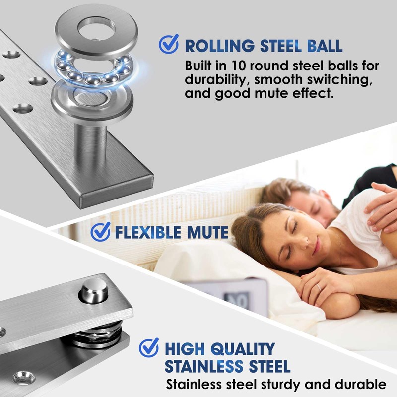 SKMYL Door Pivot Hinges,Invisible Hinge System with Ball Catch Hardware