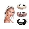 Pearl Headbands Knotted Headbands for Women 3 Colors Knot Turban